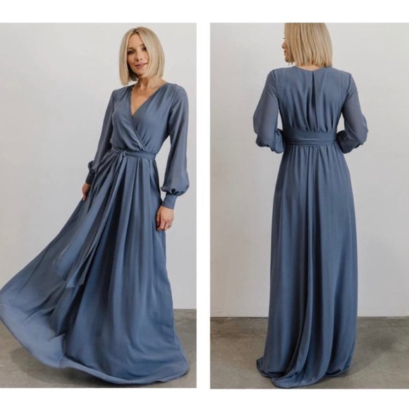 Baltic Born Dresses & Skirts - NWT Baltic Born Lydia Maxi Dress in Slate Blue - Size Small